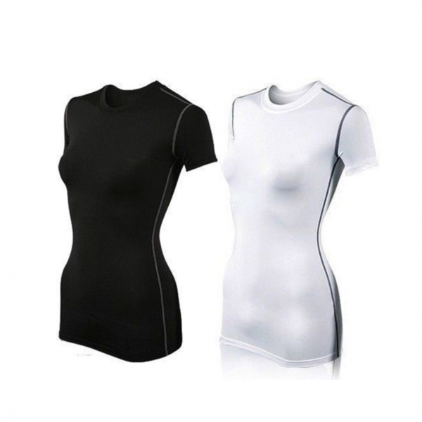 Ladies Compression Shirts Short Sleeves